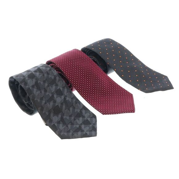 Emporio Armani Multicolor Assorted 100% Silk Tie Collection-Set of 3